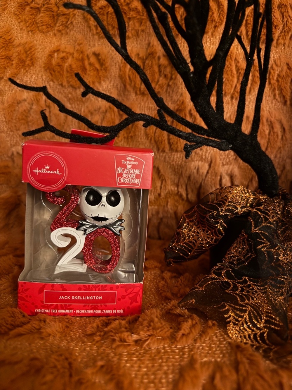 Hallmark Jack Skellington 2020 Glitter Ornament Nightmare Before Christmas Boxed